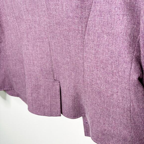 Frontier Lawrence Scott Blazer Size 14 Wool Tweed Western Puff Sleeve Victorian - Picture 10 of 14